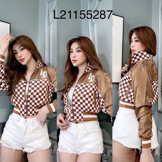 áo khoác nữ phối caro