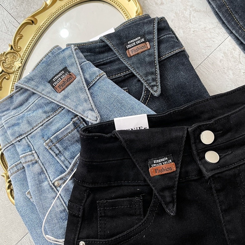 Quần short jean kèm đai