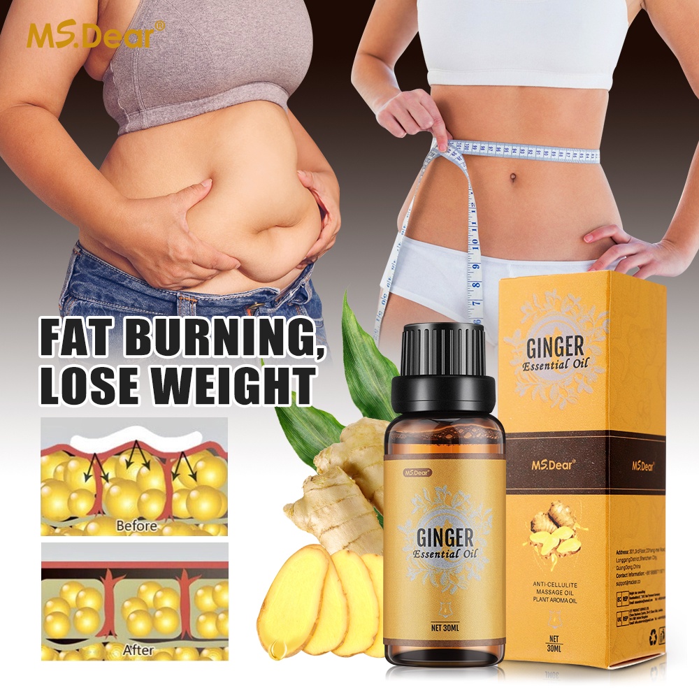 MsDear Tinh Dầu Gừng Làm Săn Chắc Giảm Béo Bụng To Dầu Massage Định Hình Dạng Lỏng Tinh Dầu Massage Định Hình Bụng