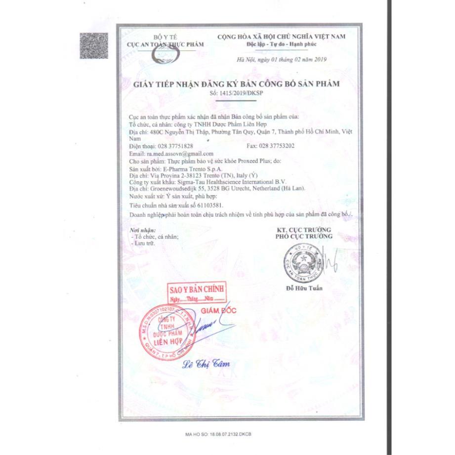 PROXEED PLUS -  tăng thụ thai, tinh trùng yếu tăng chất lượng và số lượng, mong con vô sinh hiếm muộn- hộp 30 gói