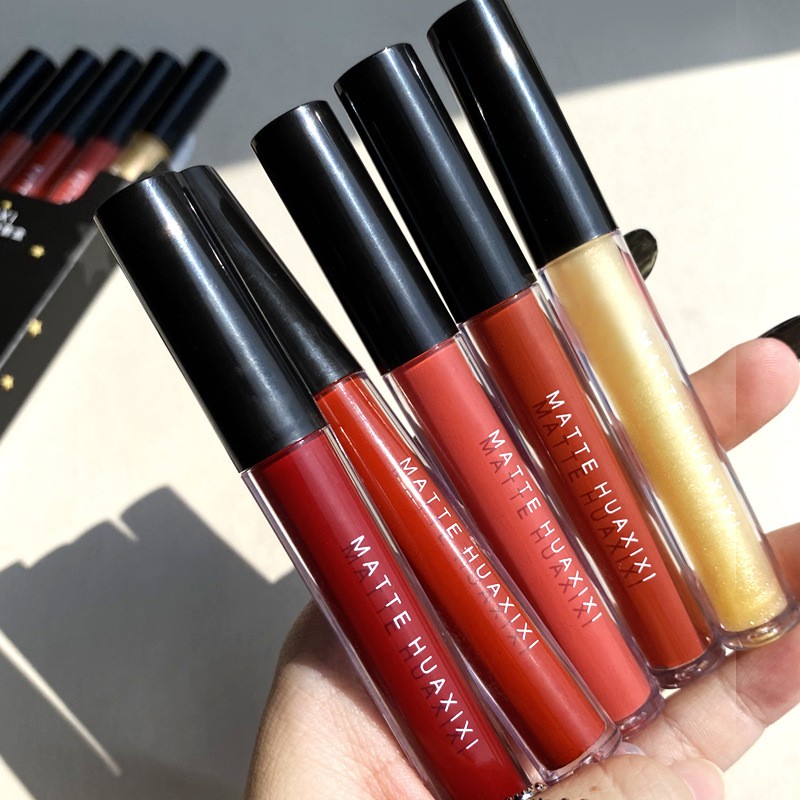 Bộ 5 thỏi son kem Huaxixi họa tiết mèo ôm ngôi sao | BigBuy360 - bigbuy360.vn