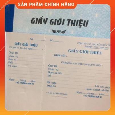 [Chính Hãng] [Nowship] Giấy Giới Thiệu 1 liên 13x19cm (50 tờ) Loại Tốt