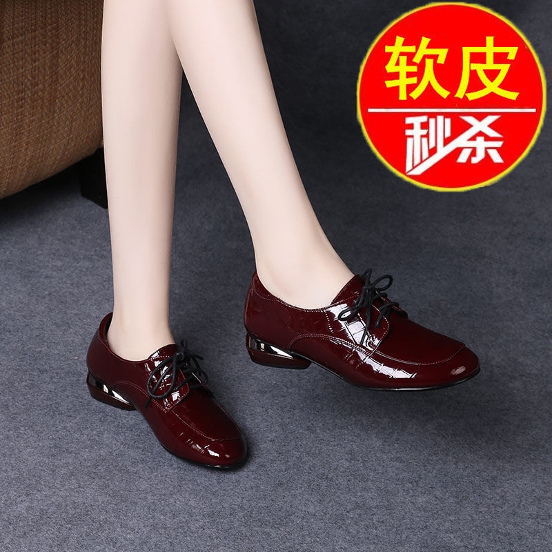 Giày Da Nữ Đế Dày Thấp Gót Thấp Phong Cách Anh Quốc Thời Trang Mùa Xuân S 2022