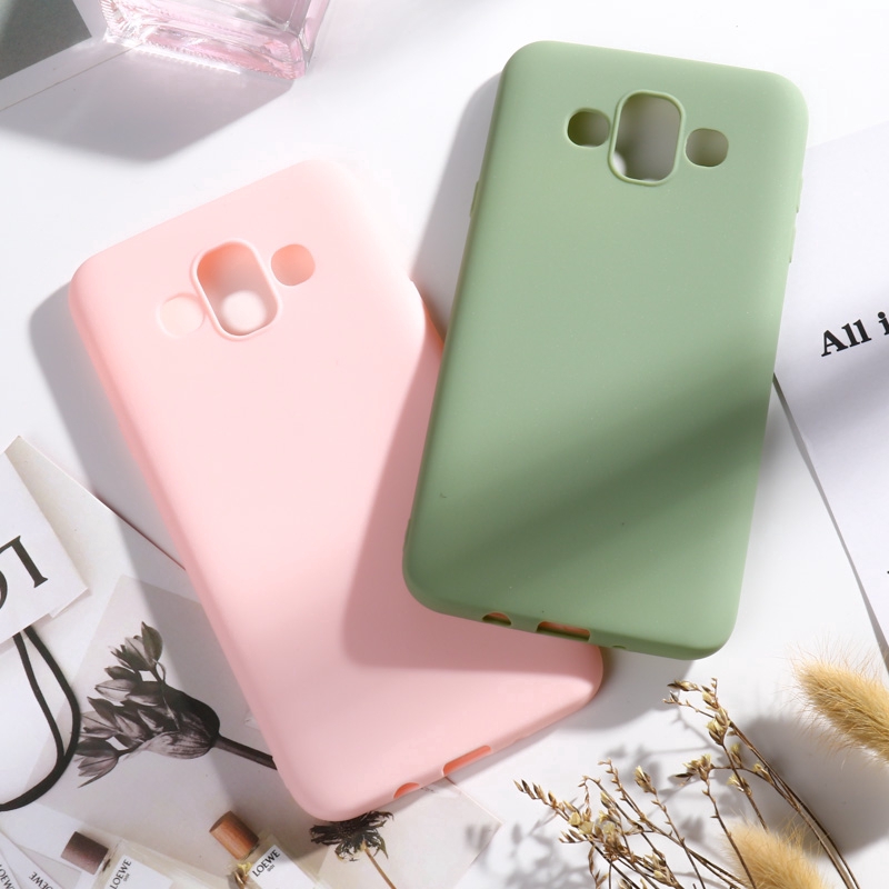 Ốp điện thoại TPU silicon mềm màu sắc ngọt ngào cho Samsung Galaxy J7 Duo 2018 5.5 inch