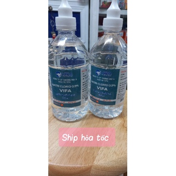 Nước muối sinh lý đóng chai 500ml Vifa