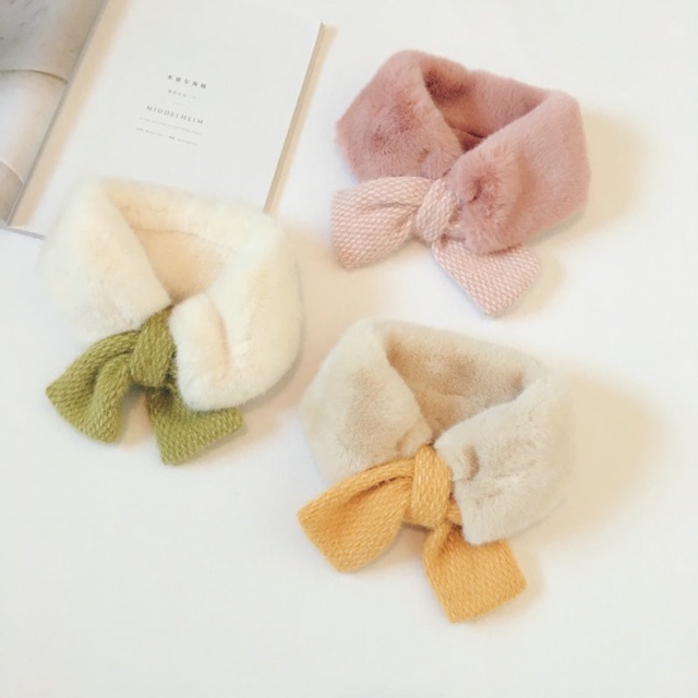 Khăn lông quàng cổ thời trang mùa đông cho bé gái