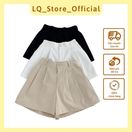 Quần Đùi Nữ, Quần Short Nữ Cạp Cao Hàng Đẹp Vải Đũi Chun Cao Cấp LQ_Store_Official CD066