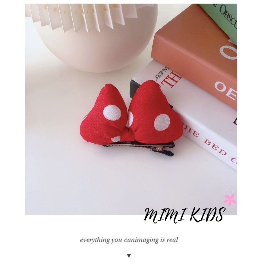 Băng đô phụ kiện tóc hình nơ mickey đỏ xinh xắn Mimi Kids cho bé