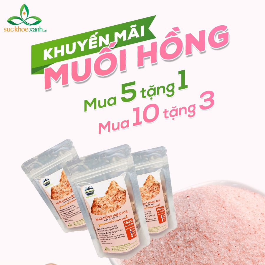 Muối hồng Himalaya dạng mịn túi 100g