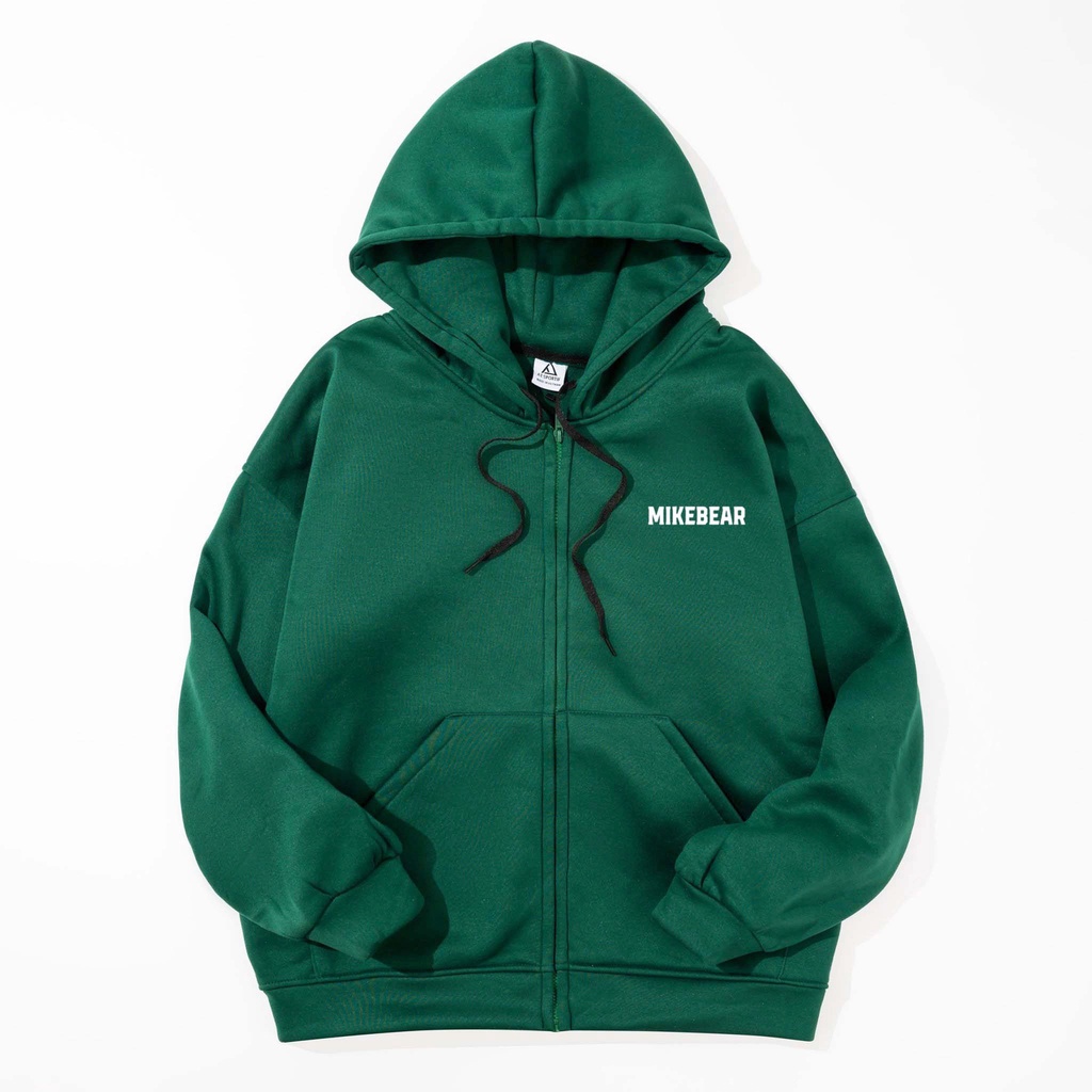 Áo Khoác Hoodie MIKE BEAR nỉ bông tay dài unisex dáng rộng, năng động, thời trang ATMAN