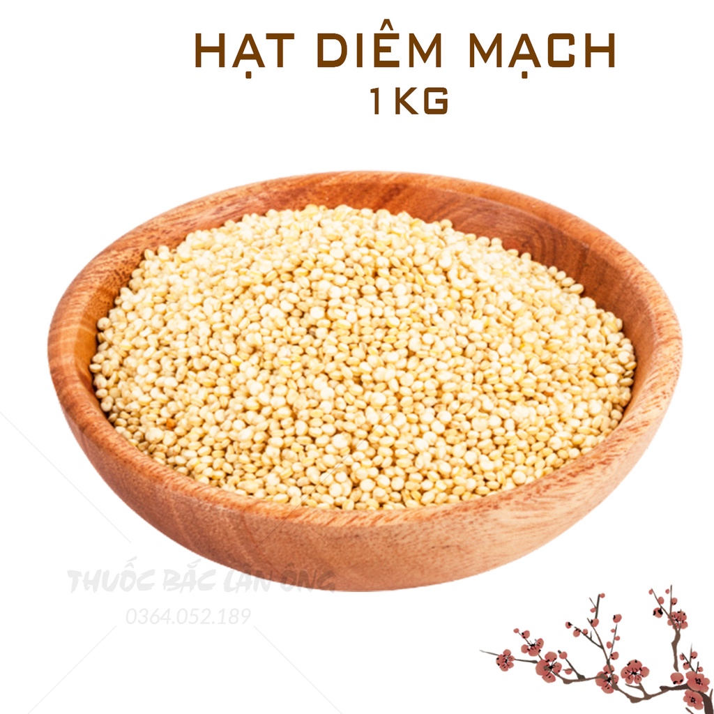 Hạt diêm mạch hữu cơ 1kg ( Hạt quinoa trắng làm ngũ cốc dinh dưỡng thơm ngon dành cho người ăn kiêng)