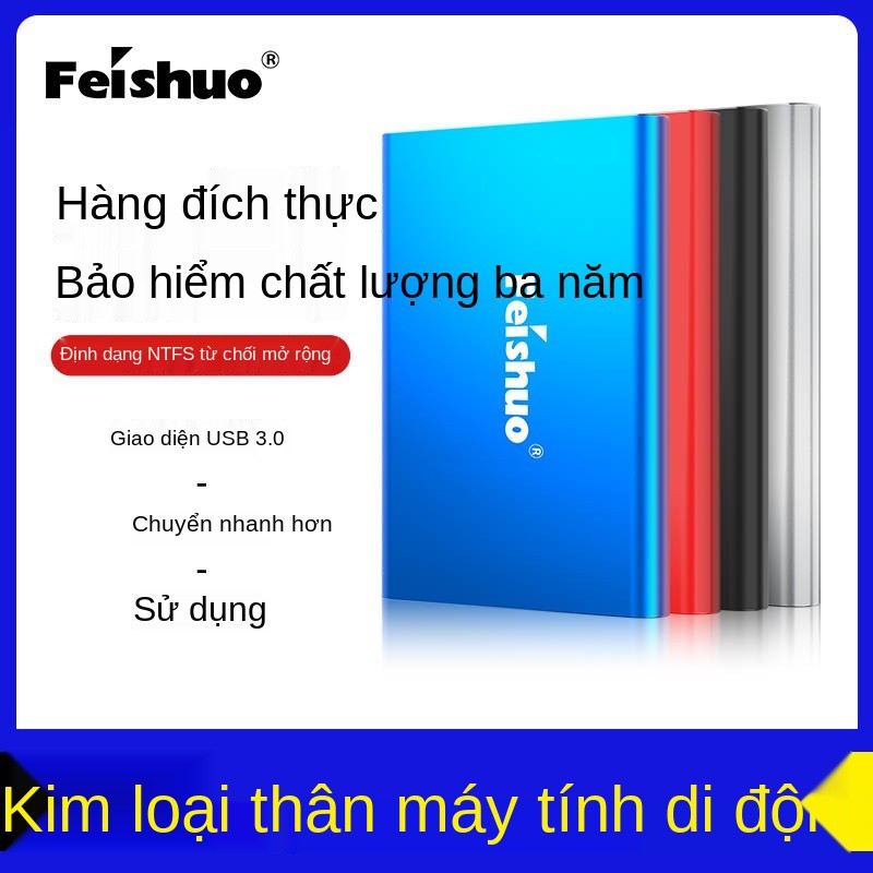Fei Shuo Đĩa cứng di động 1TB 2TB Hỗ trợ USB3.0 Máy tính bảng di động PS4 Lưu trữ hình ảnh phim trò chơi | BigBuy360 - bigbuy360.vn
