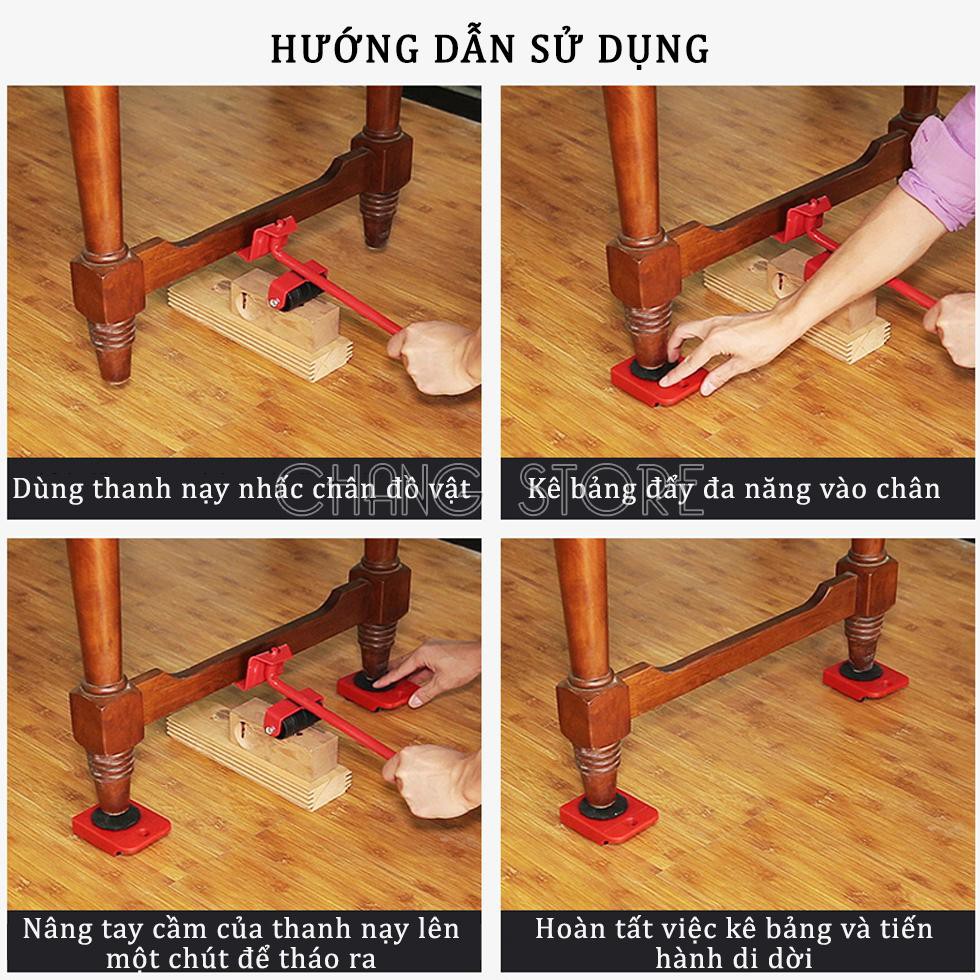 Bộ dụng cụ di chuyển đồ đạc thông minh, dụng cụ nâng và di chuyển đồ đạc siêu tiện ích