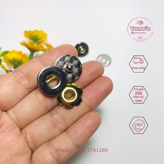 Cúc nam châm hoa mai đóng nắp túi, sổ sách handmade