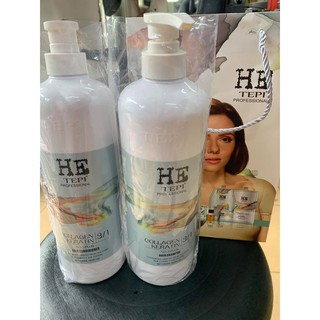 Cặp dầu gội xả tái sinh tóc HE Tepi 1000ml x2