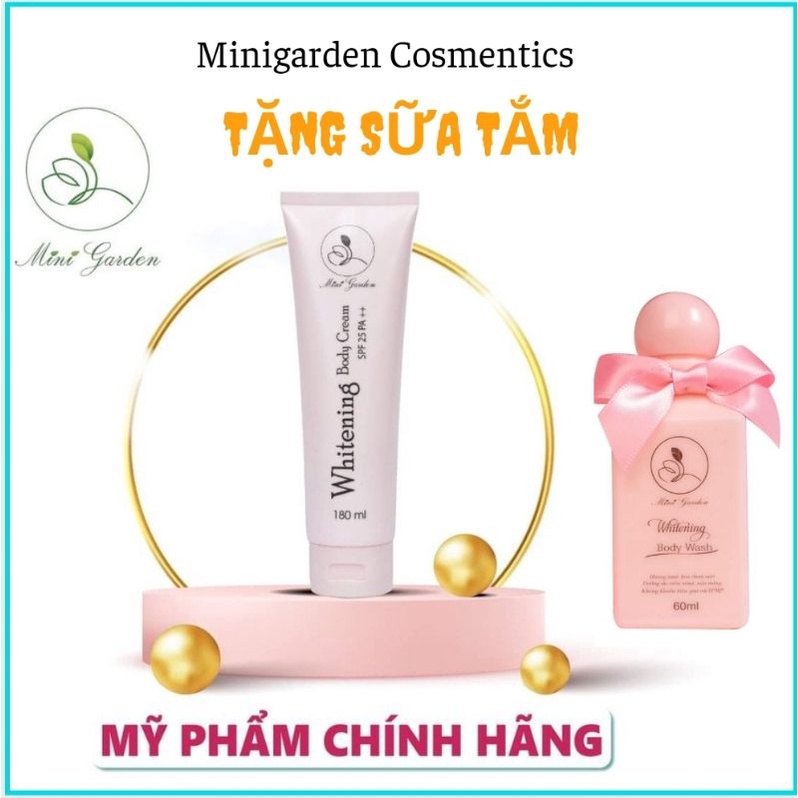 Kem Body Men Bia Mini Garden và Sữa Tắm Men Bia