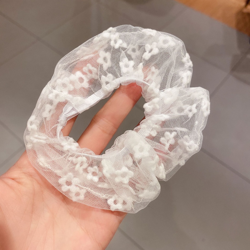 Băng Đô Vải Satin Họa Tiết Hoa Xinh Xắn Thời Trang Hàn Quốc Cho Nữ