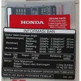 TEM THÔNG SỐ LỚN DÁN YẾM Ổ KHÓA VARIO NHẬP KHẨU CHÍNH HÃNG INDONESIA