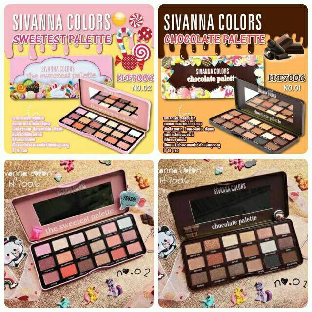 Bảng Màu Mắt 18 ô SIVANNA COLORS The Sweetest &amp; Chocolate Palette