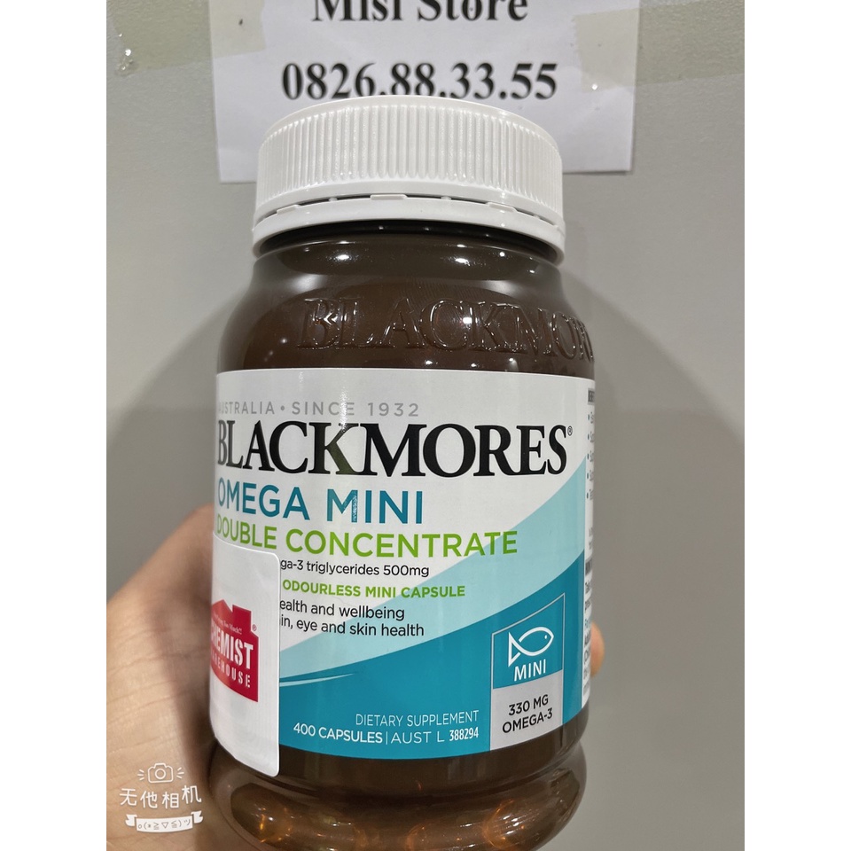 Viên uống dầu cá Blackmores Fish Oil minicap 1000 mg, hộp 400 viên