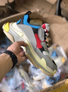[Ảnh tự chụp] Giầy thể thao sneaker Trips xanh đỏ nam nữ