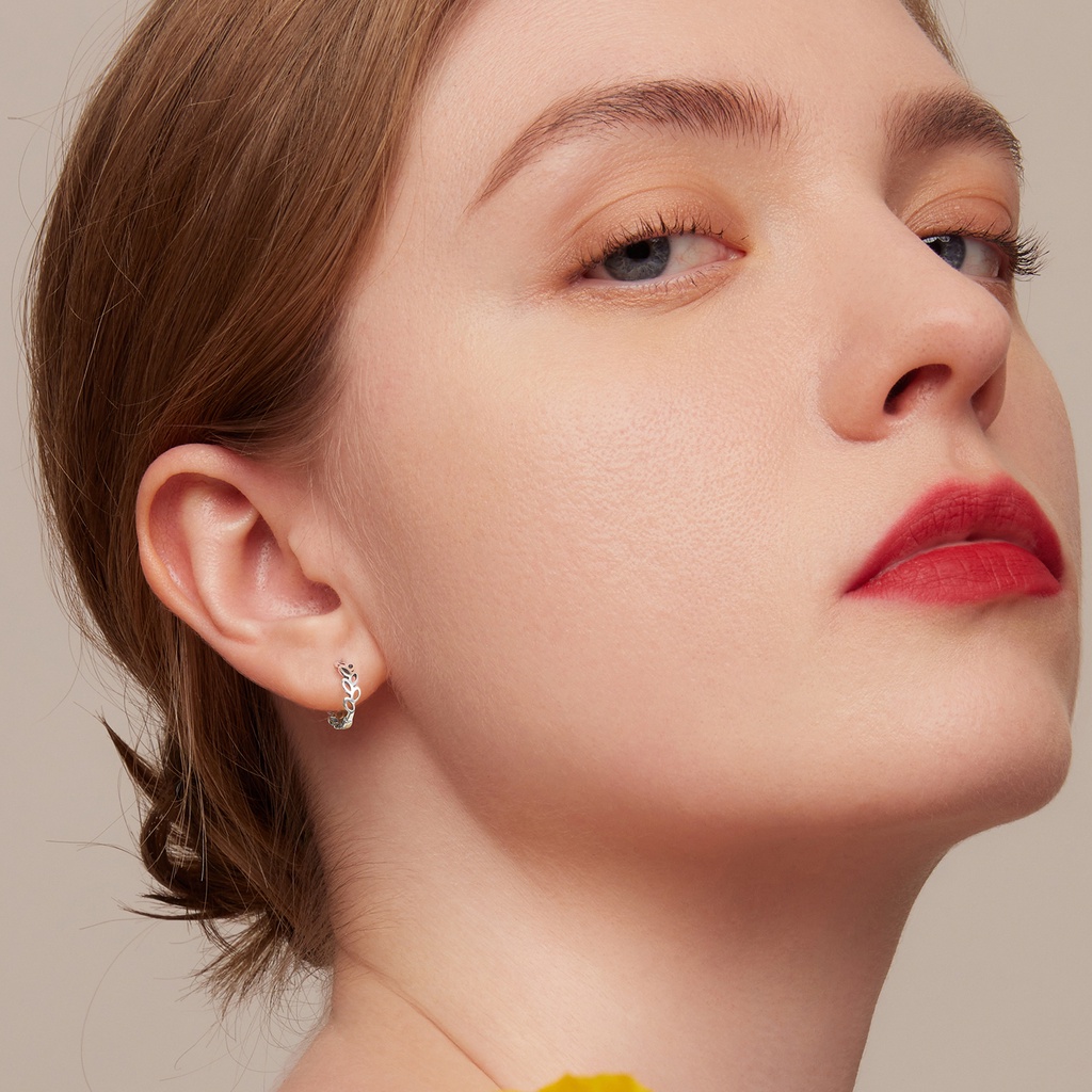 BAMOER Bông Tai bạc 925 HìNh Ngôi Sao ĐíNh Đá ThờI Trang