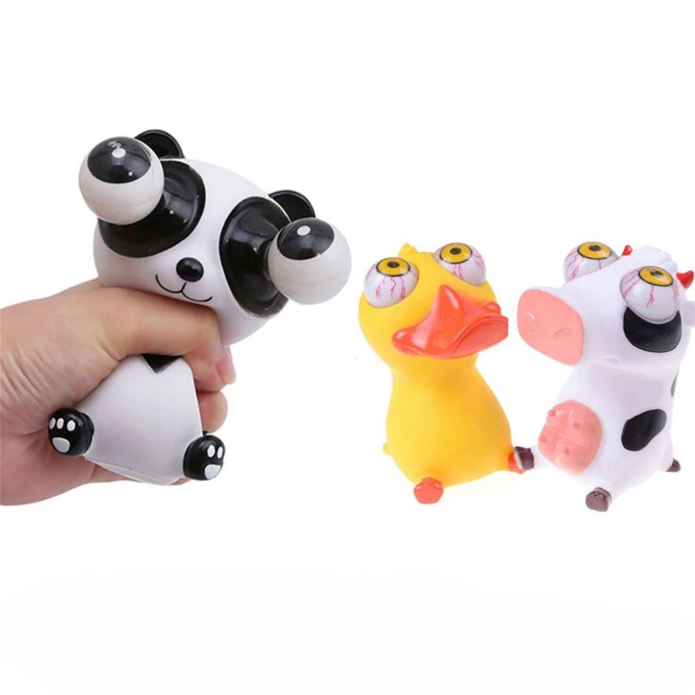 Đồ Chơi Nắn Bóp Đàn Hồi Giảm Stress Hình Gấu Trúc Hoạt Hình 3 Cái