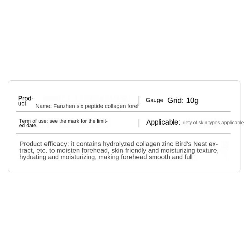 Miếng Dán Collagen Venzen-Hexapeptide Dưỡng Ẩm Và Xóa Nếp Nhăn Cho Vùng Trán / Chân