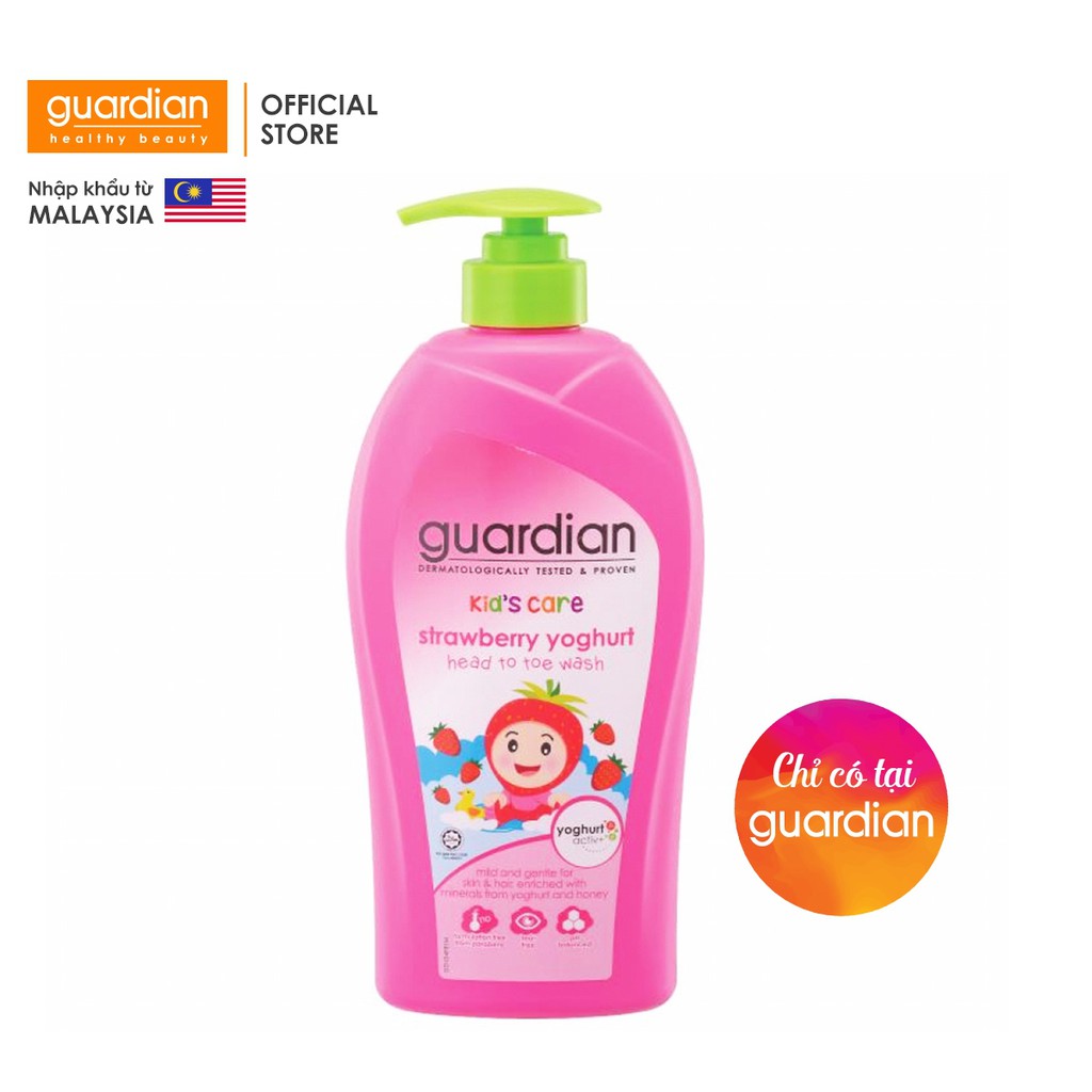 Sữa tắm gội cho bé hương dâu Guardian Strawberry Yoghurt 750ml