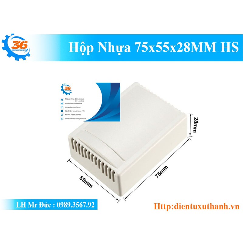 Hộp nhựa 75x55x28