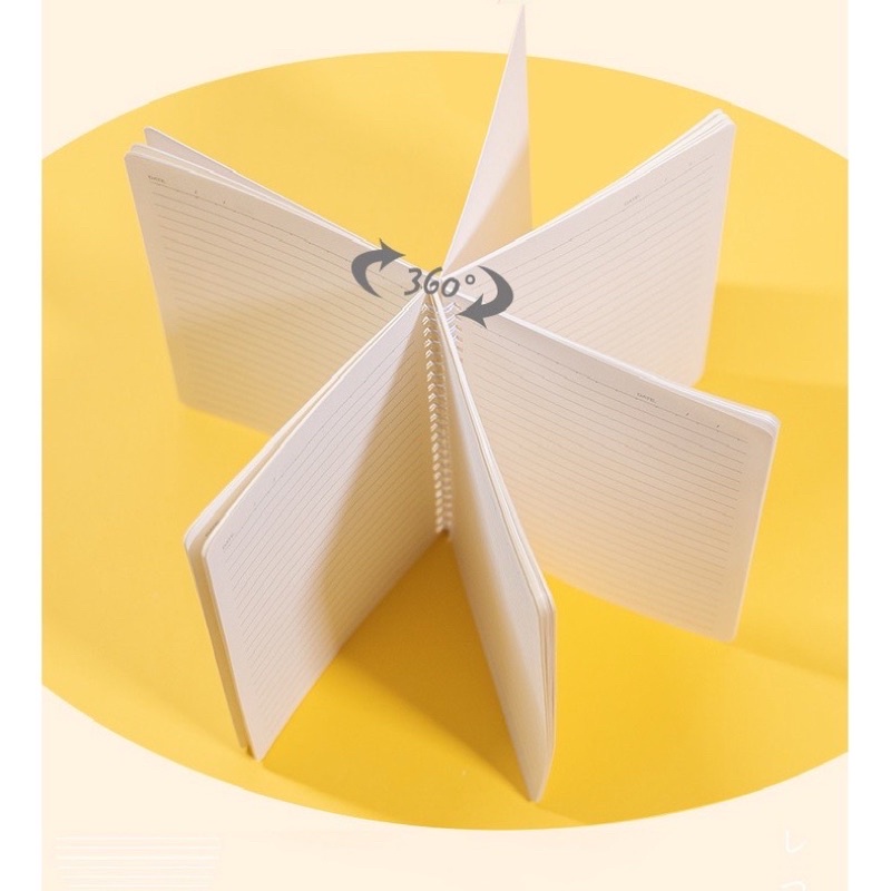 Sổ tay ghi chép học tập gáy lò xo A5 hình Hồ Ly, dòng vở kẻ ngang, 120 trang Sakura Shop