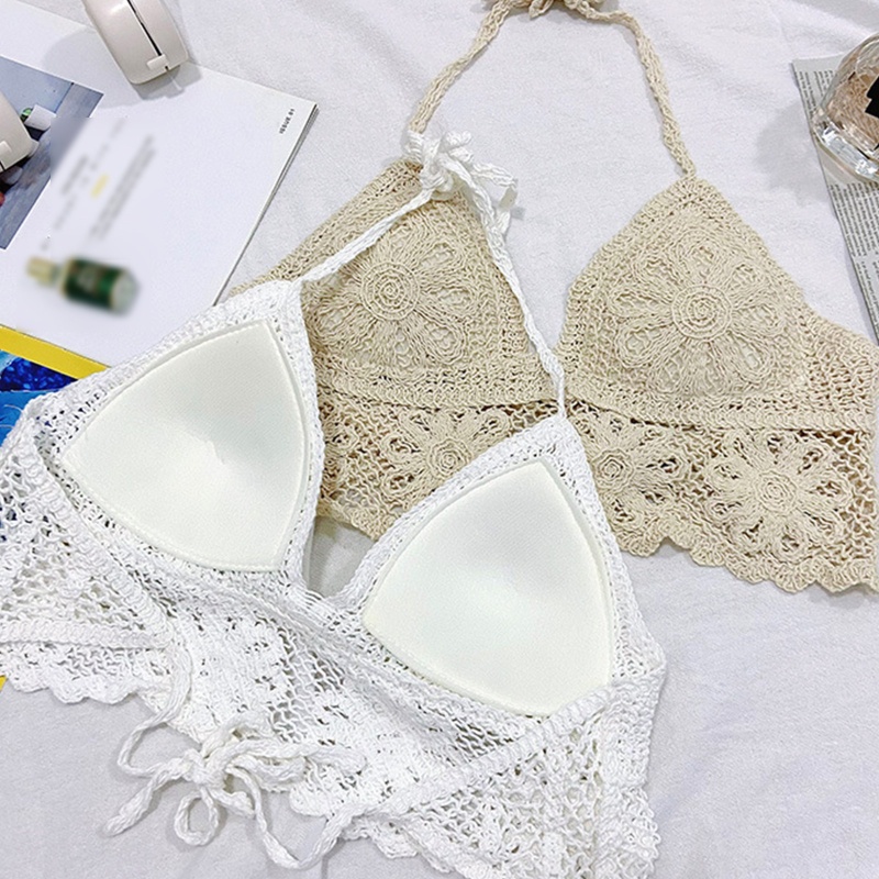Áo Croptop Dệt Kim Hai Dây Họa Tiết Hoa Xinh Xắn Thời Trang Cho Nữ