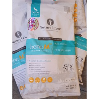 Thức ăn hữu cơ cho chó Natural Core Bene M50 Gà & cá hồi 400g