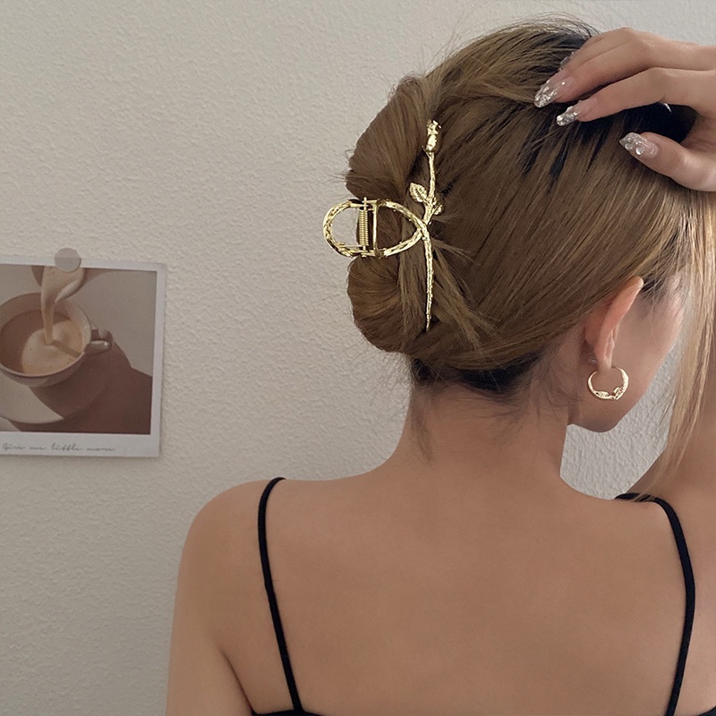 Kẹp Tóc Kim Loại Kiểu Dáng Hình Học Thời Trang Cho Nữ