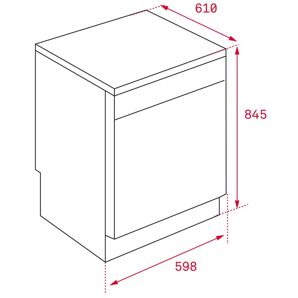 Máy rửa bát Teka LP8 820 lắp độc lập