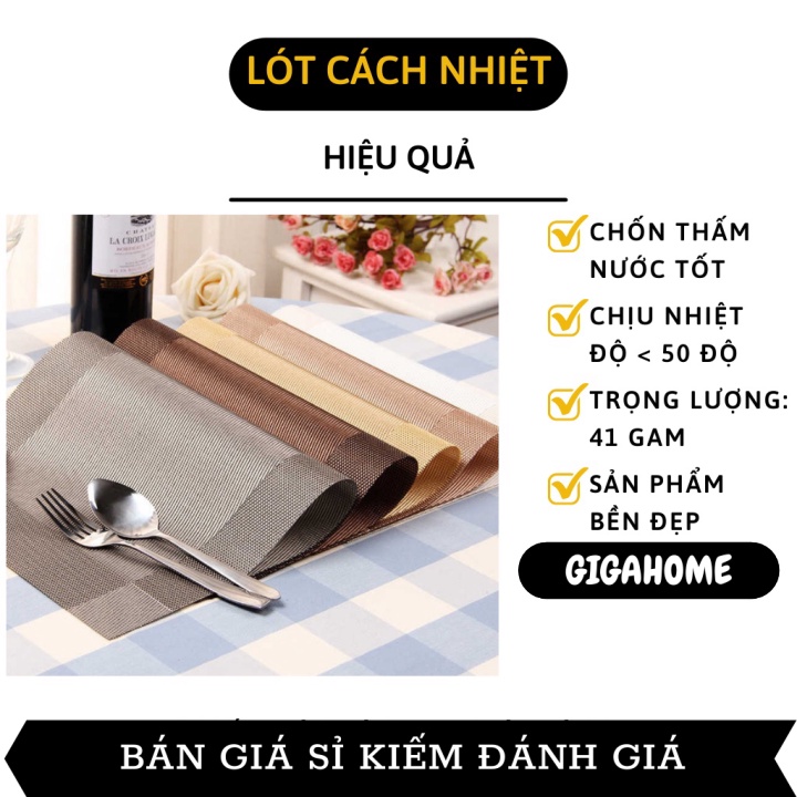 Tấm lót bàn ăn  GIÁ VỐN] Miếng lót bàn cách nhiệt 45x30cm chống thấm nước, chịu nhiệt tốt 9084