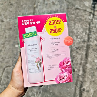 Set toner Mamonde Rose gồm chai 250ml và túi 250ml