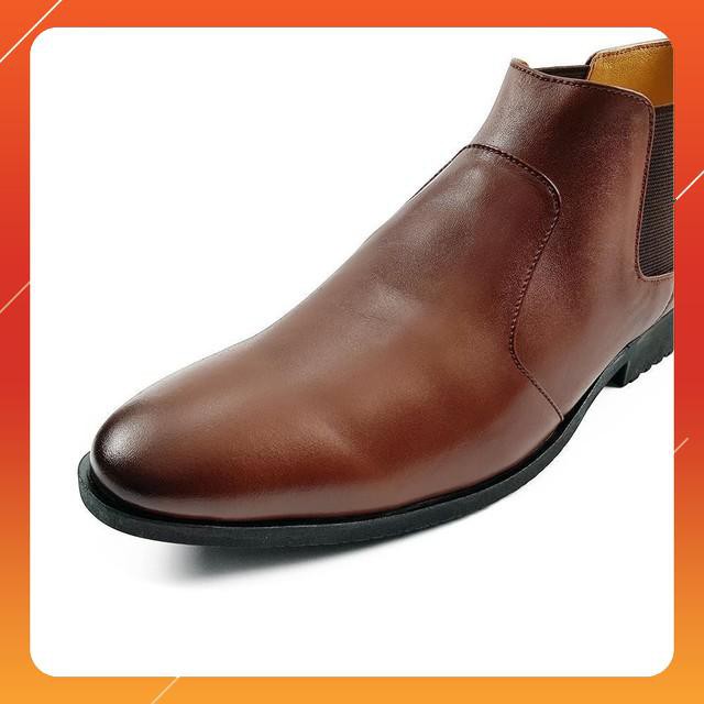 Giày cổ lửng nam da bò thật CL06 (Nâu)