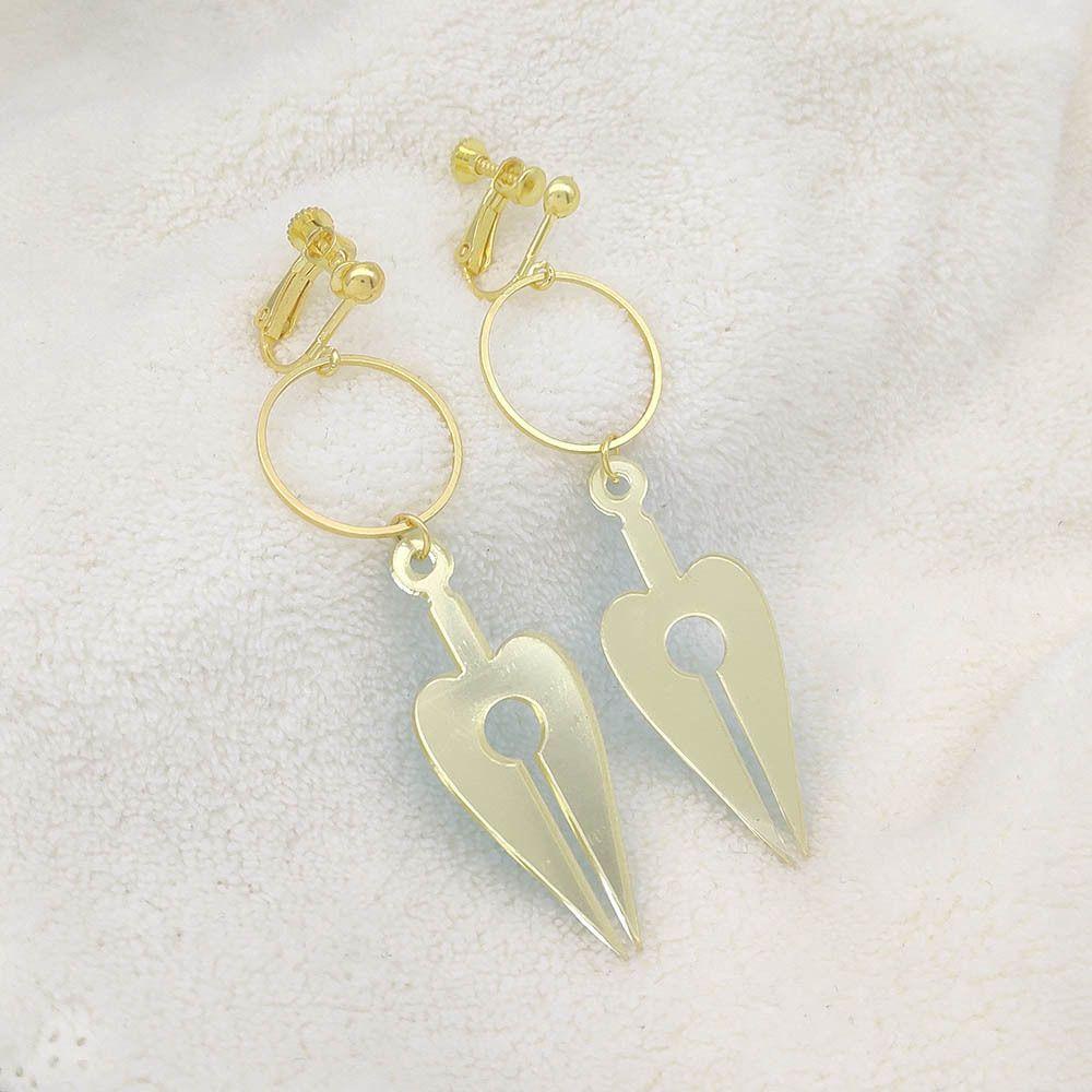 Bông Tai Tròn Bằng Acrylic Họa Tiết Hoạt Hình Phong Cách Punk Cho Nam Và Nữ