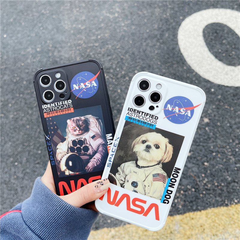 Ốp Lưng Tpu Mềm In Hình Thú Cưng Và Chữ Nasa Cho Iphone 12 11 Pro Max 6 6s 7 8 Plus Iphone X Xs Max Xr Se 2020