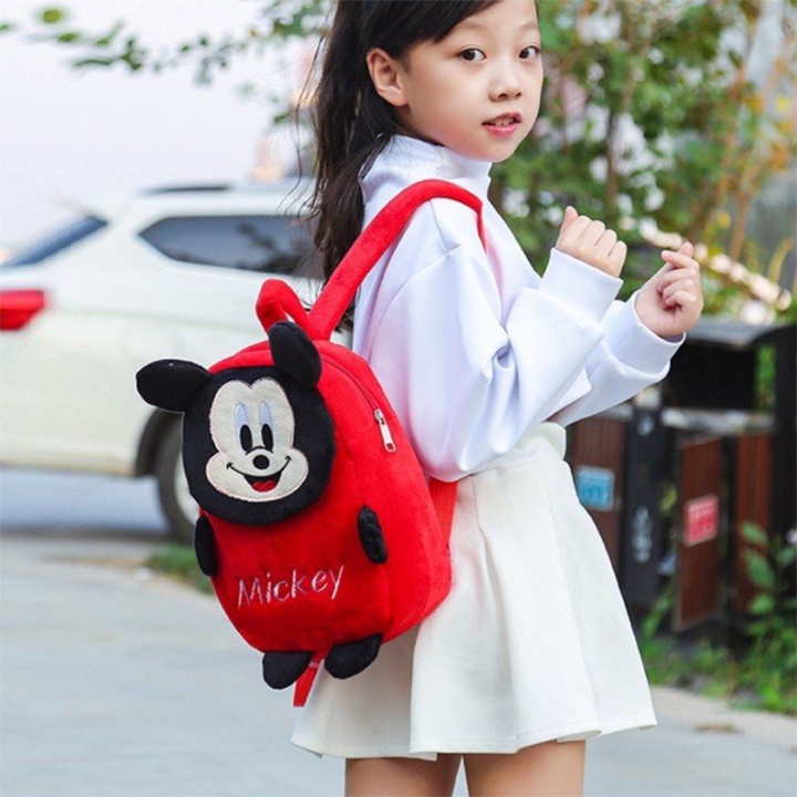 Balo Đi Học Mầm Non, Vải Lông Tuyết Siêu Mềm Cho Bé Đi Mẫu Giáo Size 23cm BALO-503
