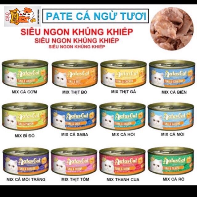 [pet]Pate mèo lon Aatas Cat Thái lan 80g