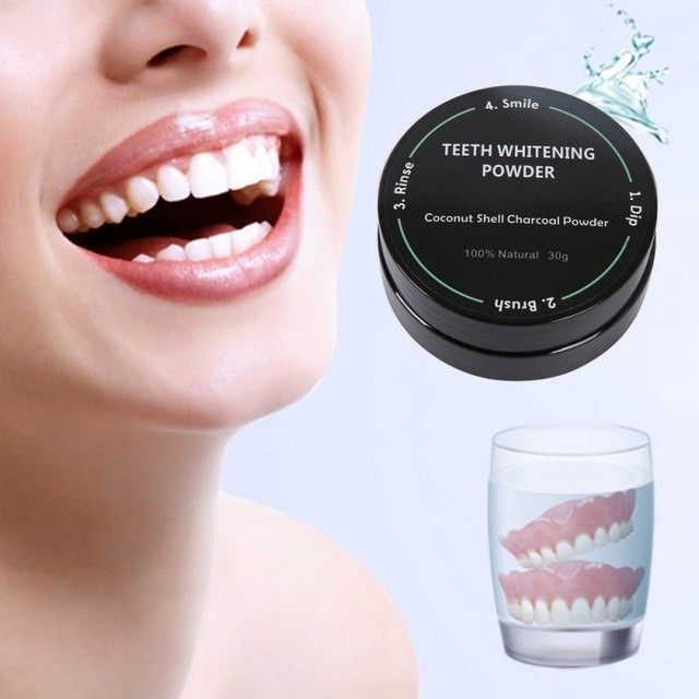 Bột tẩy trắng răng than hoạt tính teeth whitening