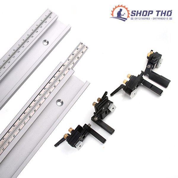 Ray trượt nhôm độ dài 80cm - vạch thước khắc liền chuyên dùng để chế bán cưa bàn phay, cưa cắt góc.