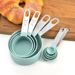 4pcs Stainless Steel Measuring Cups Spoons Kitchen Baking Cooking Tools Set CUTEIU