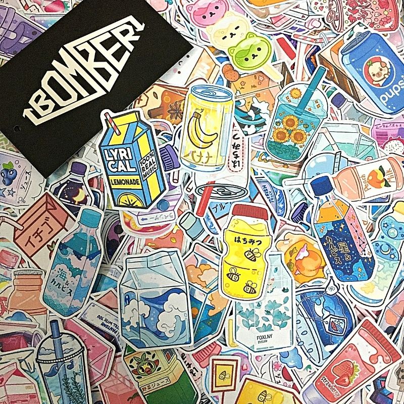 Sticker decal  siêu cưng theo chủ đề D.FACE / GLX.Cute / Kawaiiii / Ngẫu Nhiên