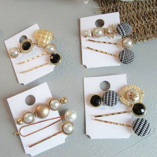Set kẹp tóc hàn quốc sang