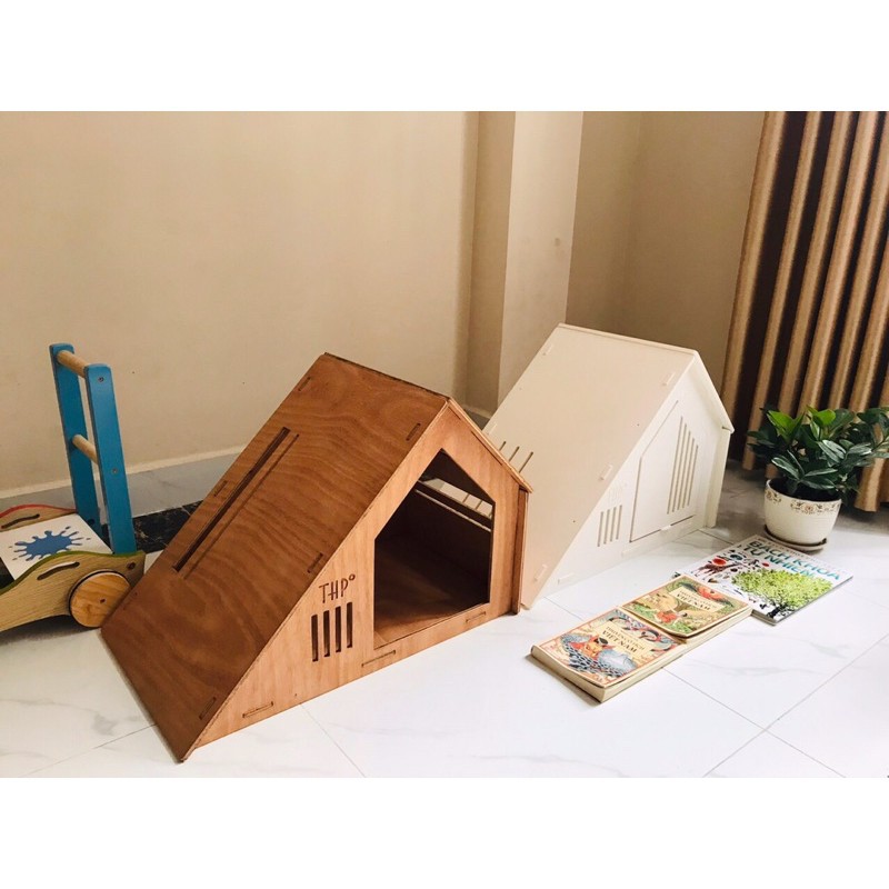 Nhà cho chó mèo [SIÊU PHẨM CỰC HOT DÀNH CHO THÚ CƯNG] Nhà cho thú cưng - Chất liệu bằng gỗ cao cấp,chịu nước