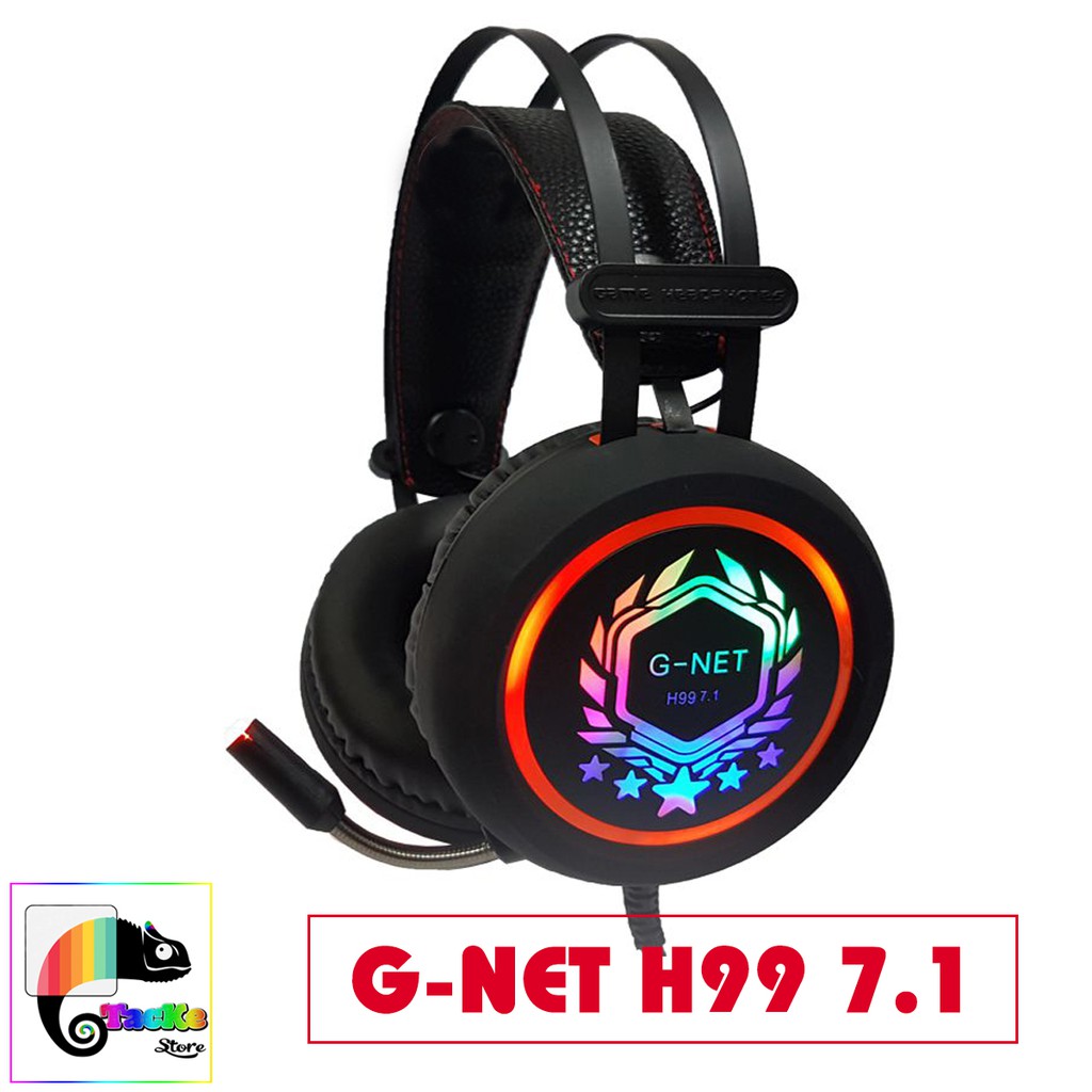 [Mã ELORDER5 giảm 10K đơn 20K] Tai nghe Gaming G-Net H99 7.1 Led Kết nối USB I Head phone GNET H99 7.1 RGB LED