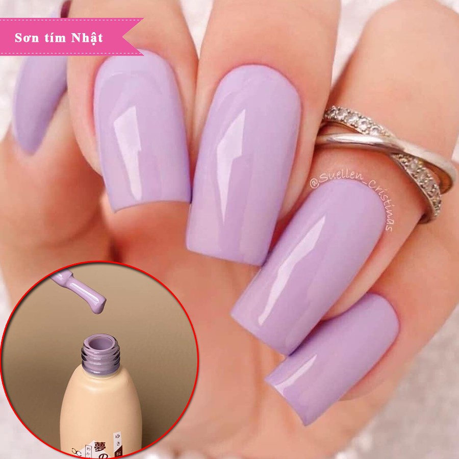 Sơn gel Nhật màu tím - màu yêu thích của chị em Thiên Di Nail